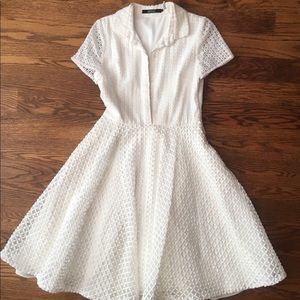 NWT Badgley Mischka Eyelet Short Sleeve Dress